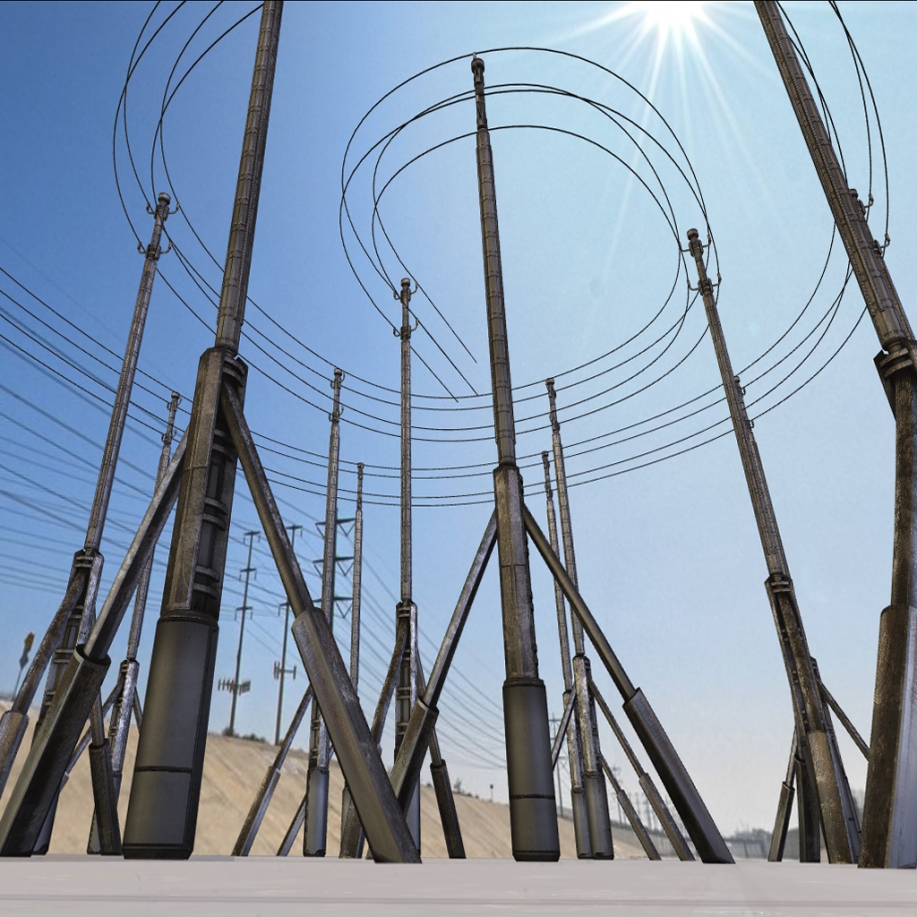 curve controlled power poles by DennisH2010