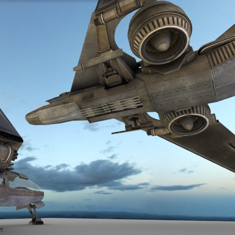 Futuristic combat jet for blender 2.66a by DennisH2010 7