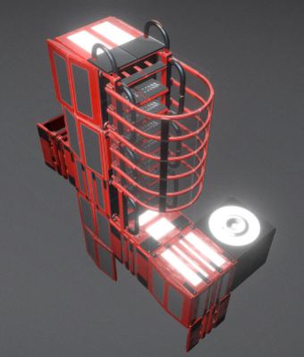 Modular Sci-Fi Ladders Red Version (32)